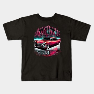 Retro Neon Cadillac Kids T-Shirt